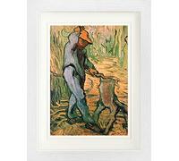 1art1 Vincent Van Gogh Poster Le Bûcheron, D'Après Millet, 1890 Affiche Encadrée avec Passe-Partout Élégant | Images Murales | dans Un Cadre Photo 40x30 cm
