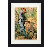 1art1 Vincent Van Gogh Poster Le Bûcheron, D'Après Millet, 1890 Affiche Encadrée avec Passe-Partout Élégant | Images Murales | dans Un Cadre Photo 40x30 cm