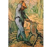 1art1 Vincent Van Gogh Poster Le Bûcheron, D'Après Millet, 1890 Affiche Reproduction 80x60 cm