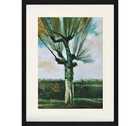 1art1 Vincent Van Gogh Poster Le Saule, 1885 Affiche Encadrée avec Passe-Partout Élégant | Images Murales | dans Un Cadre Photo 80x60 cm