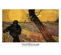 1art1 Vincent Van Gogh Poster Le Semeur Au Soleil Couchant D'Après Millet II, 1888 Affiche Murale 91x61 cm