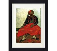 1art1 Vincent Van Gogh Poster Le Zouave Milliet, 1888 Affiche Encadrée avec Passe-Partout Élégant | Images Murales | dans Un Cadre Photo 40x30 cm