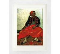 1art1 Vincent Van Gogh Poster Le Zouave Milliet, 1888 Affiche Encadrée avec Passe-Partout Élégant | Images Murales | dans Un Cadre Photo 40x30 cm