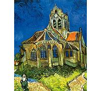 1art1 Vincent Van Gogh Poster L'Église D'Auvers-sur-Oise, 1890 Affiche Reproduction 50x40 cm