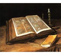 1art1 Vincent Van Gogh Poster Nature Morte avec Bible, 1885 Affiche Reproduction 50x40 cm