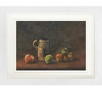 1art1 Vincent Van Gogh Poster Nature Morte avec Cruche De Bière Et Fruits, 1881 Affiche Encadrée avec Passe-Partout Élégant | Images Murales | dans Un Cadre Photo 40x30 cm