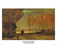 1art1 Vincent Van Gogh Poster Paysage d'automne Au Crépuscule, 1885 Affiche Murale 91x61 cm
