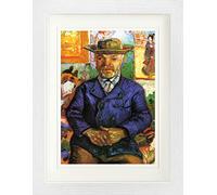 1art1 Vincent Van Gogh Poster Portrait du Père Tanguy, Marchand De Couleurs, 1887 Affiche Encadrée avec Passe-Partout Élégant | Images Murales | dans Un Cadre Photo 40x30 cm