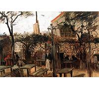 1art1 Vincent Van Gogh Poster Terrasse du Café La Guinguette À Montmartre, 1886 Affiche Reproduction 120x80 cm