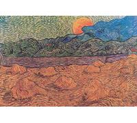 1art1 Vincent Van Gogh Posters XXL Paysage Au Lever De La Lune, 1889, Détail Affiche 120x80 cm