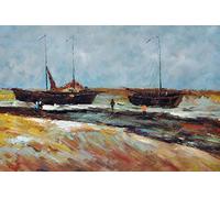 1art1 Vincent Van Gogh Posters XXL Plage À Scheveningen par Temps Calme, 1882 Affiche 120x80 cm