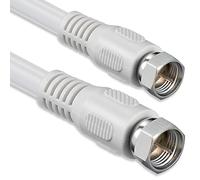 1aTTack.de Câble d'antenne SAT 10 mètres 2x connecteur F blindé > connecteur F (entièrement blindé) SAT blanc F-F 85db