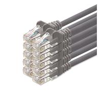 1aTTack Câble patch réseau CAT5 UTP avec 2x jeu de fiches RJ45 gris 10 pièces - 2m