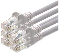 1Attack Câble Réseau Patch Cat5 Utp Avec 2X Connecteurs Rj45 Blanc 5 Pièces - 1M[SAT610873]