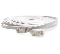 1aTTack CAT5e RJ45 fiche câble réseau patch plat 20m blanc