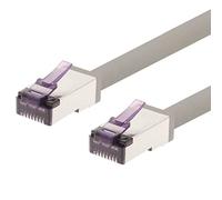 1aTTack.de - 0,15 m - Câble réseau CAT6a Superflex Ethernet Gigabit LAN RJ45 CAT6 A câble patch 10000 Mbit s SFTP PIMF 500 MHz compatible avec CAT6 CAT5 - gris - 1 pièce