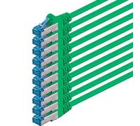 1aTTack.de Câble Réseau CAT6 a Cat 6a 10 Gb/s - 10x 0,25m - RJ45 Ethernet LAN DSL Routeur Modem - Vert