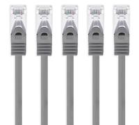 1aTTack.de 0,5 m - gris - 5 pièces câble réseau Cat7 câble patch SFTP câble Lanka câble brut 10GB/s - 500 MHz assemblé avec 2 fiches RJ45 Cat 6a