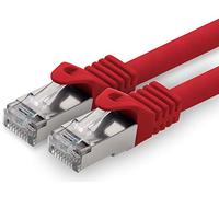 1aTTack.de 0,5 m - rouge - 1 pièce câble réseau CAT.7 câble patch SFTP PIMF LSZH câble Gigabit Lan 10Gb s câble brut cat7 avec connecteur RJ45 Cat6a compatible avec CAT5 CAT6 cat7 cat8