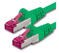 1aTTack.de 0,5 m - vert - 1 pièce - câble réseau CAT6a (10Gb/s) S-FTP CAT 6a Lankacable - certifié GHMT PIMF 500 MHz Cat5 Cat5e Cat6 Cat6a Cat7 pour switch, routeur, modem, Internet