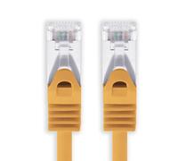 1aTTack.de 0,5m - orange - 1 pièce câble réseau CAT.7 câble patch Sftp (câble brut) (SET) 10000Mbit/s - 500 MHz assemblé avec 2 fiches RJ45 Cat6a
