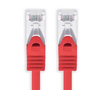 1aTTack.de 0,5m - rouge - 1 pièce câble réseau CAT.7 câble patch Sftp (câble brut) (SET) 10000Mbit/s - 500 MHz assemblé avec 2 fiches RJ45 Cat6a