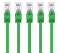 1aTTack.de 0,5m - vert - 5 pièces câble réseau CAT.7 câble patch Sftp (câble brut) (SET) 10000Mbit/s - 500 MHz assemblé avec 2 fiches RJ45 Cat6a
