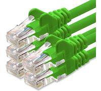 1aTTack.de 0,5m vert - 5x - Câble réseau Cat.6 Ethernet CAT6 LAN 1000 Mbits RJ45 LAN DSL Routeur Modem