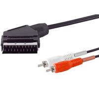 1aTTack.de 1 câble audio péritel vers 2 fiches RCA mâles péritel vers RCA stéréo audio pour TV, récepteur DVD, chaîne stéréo, noir