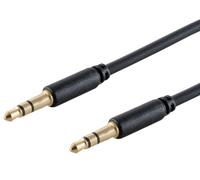 1aTTack.de 1 câble audio TRS de 1,5 m - Noir - 3,5 mm - Connecteurs plaqués or - Connexion de qualité supérieure - Parfait pour HiFi, smartphone, PC et appareils audio