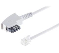 1aTTack.de 1 câble de téléphone TAE-N vers RJ11 6/4 de 3 m - Câble de raccordement 6P4C avec configuration internationale pour répondeur modem fax