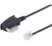 1aTTack.de 1 câble de téléphone TAE-N vers RJ11 6/4 de 6 m - Câble de raccordement 6P4C avec configuration internationale pour répondeur, modem fax
