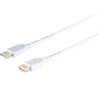 1aTTack.de 1 câble d'extension USB-A, 2.0, or, blanc, 1,8 m - Ce câble USB standard vous permet d'étendre une connexion USB existante, par exemple pour votre souris PC.