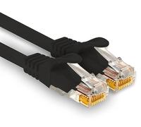 1aTTack.de - 1 câble réseau Cat7 de 0,25 m, Ethernet Cat.7, câble de raccordement Lan et Cat 7 pour une vitesse Internet maximale et connecte tous les appareils avec prise RJ 45 noir