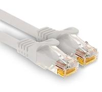 1aTTack.de - 1 câble réseau Cat7 de 1,5 m, Ethernet Cat.7, câble patch Lan et Cat 7 pour une vitesse Internet maximale et connecte tous les appareils avec prise RJ 45 blanc