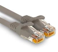 1aTTack.de - 1 câble réseau Cat7 de 2,0 m, Ethernet Cat.7, câble de raccordement Lan et Cat 7 pour une vitesse Internet maximale et connecte tous les appareils avec prise RJ 45 gris
