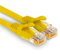 1aTTack.de - 1 câble réseau Cat7 de 20 m, Ethernet Cat.7, câble patch Lan et Cat 7 pour une vitesse Internet maximale et connecte tous les appareils avec prise RJ 45 jaune