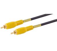 1aTTack.de 1 câble vidéo RCA mâle vers RCA mâle - Contacts plaqués or - Câble de connexion vidéo composite pour TV, DVD, vidéoprojecteur, appareil photo