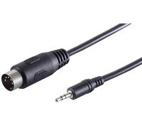 1aTTack.de 1 fiche jack 3,5 mm stéréo de 1,5 m vers fiche à diode DIN 5 broches - Câble adaptateur audio de qualité supérieure - Connecteurs moulés - Contacts nickelés - Parfait pour les instruments