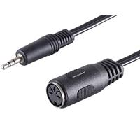 1aTTack.de 1 fiche jack stéréo 3,5 mm de 0,2 m vers prise cube DIN 5 broches - Câble adaptateur audio de qualité supérieure - Connecteurs moulés - Contacts nickelés - Parfait pour les instruments de
