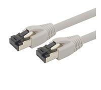 1aTTack.de 1 m Câble réseau Cat 8 Câble CAT8 gris - 1 pièce Cat.8 Lan 2000 MHz 40 Gbit s 40GBase-T Poe+ patch cable Câble Ethernet LSZH - 1 x 1 mètre gris