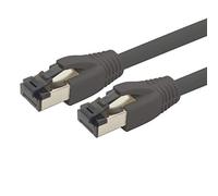 1aTTack.de 1 m Câble réseau Cat 8 Câble CAT8 noir - 1 pièce Cat.8 Lan 2000 MHz 40 Gbit s 40GBase-T Poe+ patch cable Câble Ethernet LSZH - 1 x 1 mètre noir