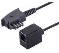 1aTTack.de 1 x 0,2 m - Fiche TAE F vers RJ11 femelle 6/4 - Câble adaptateur téléphonique plat - Rallonge téléphonique