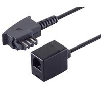 1aTTack.de 1 x 0,2 m - Fiche TAE F vers RJ11 femelle 8/4 - Câble adaptateur téléphonique plat - Rallonge téléphonique