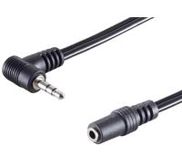 1aTTack.de 1 x 0,2 m - Noir - Fiche jack coudée 2,5 mm vers prise jack 3,5 mm stéréo - Connecteurs moulés - Contacts nickelés - Parfait pour les écouteurs HiFi et appareils audio