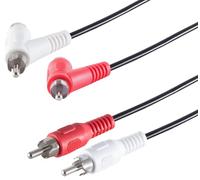 1aTTack.de 1 x 0,5 m - Câble RCA mâle/femelle vers fiche RCA stéréo Câble de connexion audio stéréo Connecteurs moulés Contacts nickelés HiFi TV