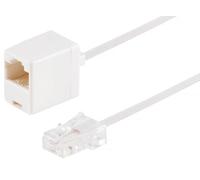 1aTTack.de 1 x 10 m - Fiche Western 8/4 / connecteur Western 8/4 blanc 10 m - RJ45 Plug 8/4 / RJ45 Jack 8/4, 10,0 m, blanc, conforme à la norme RoHS, câble réseau de qualité supérieure