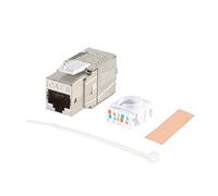 1aTTack.de 1 x CAT 8-10 x Keystone RJ45 sans outil CAT8 Key Stone boîtier métallique blindé 40Gbit s compatible avec Cat5 Cat6 Cat7 1 pièce Cat8 Keystone Cat8 Keystone