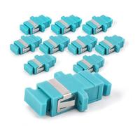 1aTTack.de 10 connecteurs Keystone à fibre optique OM3 (UPC ou PC) SC-simplex femelle vers SC-simplex femelle multimode Aqua