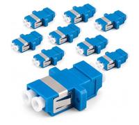 1aTTack.de 10 connecteurs Keystone fibre optique OS1/OS2 (UPC ou PC) LC duplex femelle vers LC duplex femelle monomode bleu